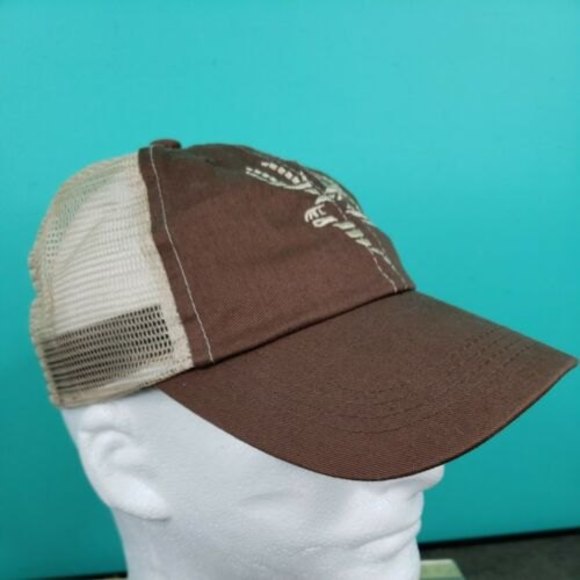 Primos NWOT Deer Mesh SnapBack Trucker Hat Cap With Mesh Back Brown & Tan - Picture 2 of 7